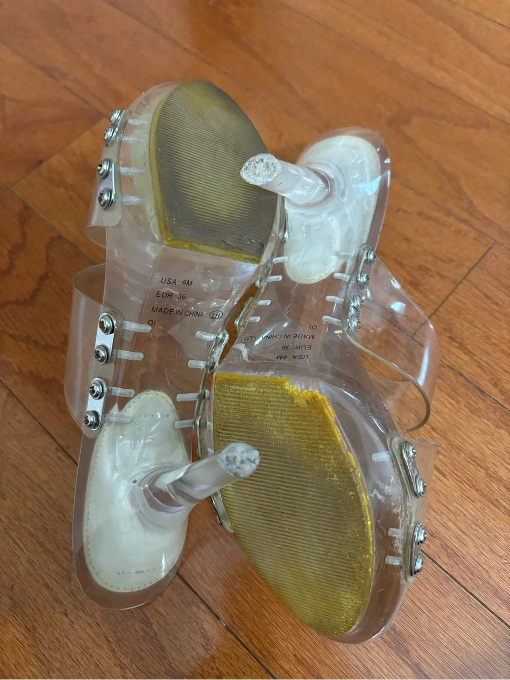 Nina Clear PVC Slide Mules - Transparent